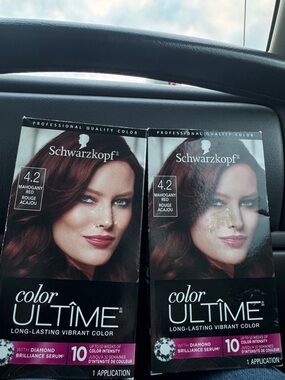New 2 boxes Color Ultime Hair Color - Mahogany Red (4.2)